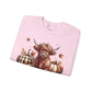 Autumn Highland Cow Charm Unisex Heavy Blend™ Crewneck Sweatshirt