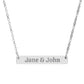 Engraved Horizontal Bar Necklace — Personalized Name Bar Necklace (Custom Name)