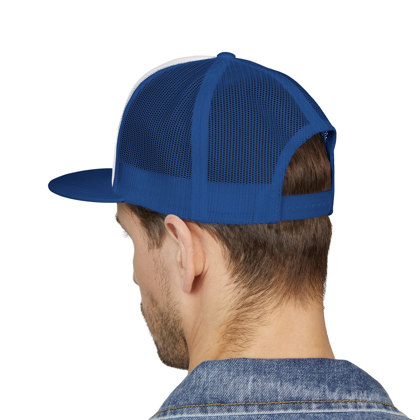 Red 'ELOHIM, GENESIS 1:1'  Embroidered 5 Panel Trucker Cap | Casual Style Hat, Adjustable, Unisex, Perfect Gift for Outdoors, Festivals, Daily Wear