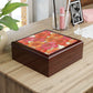Hibiscus Floral Jewelry Box – Tropical Orange & Pink Keepsake Box