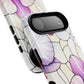Orchid Grace Tough iPhone Magnetic Case, Protective iPhone Cover, Trendy Stained Glass Design, Floral Gift, Unique iPhone Accessory, Durable iPhone Case