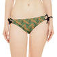 Brown Tropical Bliss Loop Tie Side Bikini Bottom (AOP)