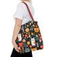 Whimsical Feline Garden Tote Bag (AOP)