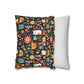 Whimsical Feline Garden Spun Polyester Square Pillow