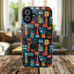 Urban Totem Vibe Tough iPhone Magnetic Case, Colorful Bohemian Art, Unique Gift for Him/Her, Holiday Accessory, iPhone Protection, MagSafe iPhone Case.