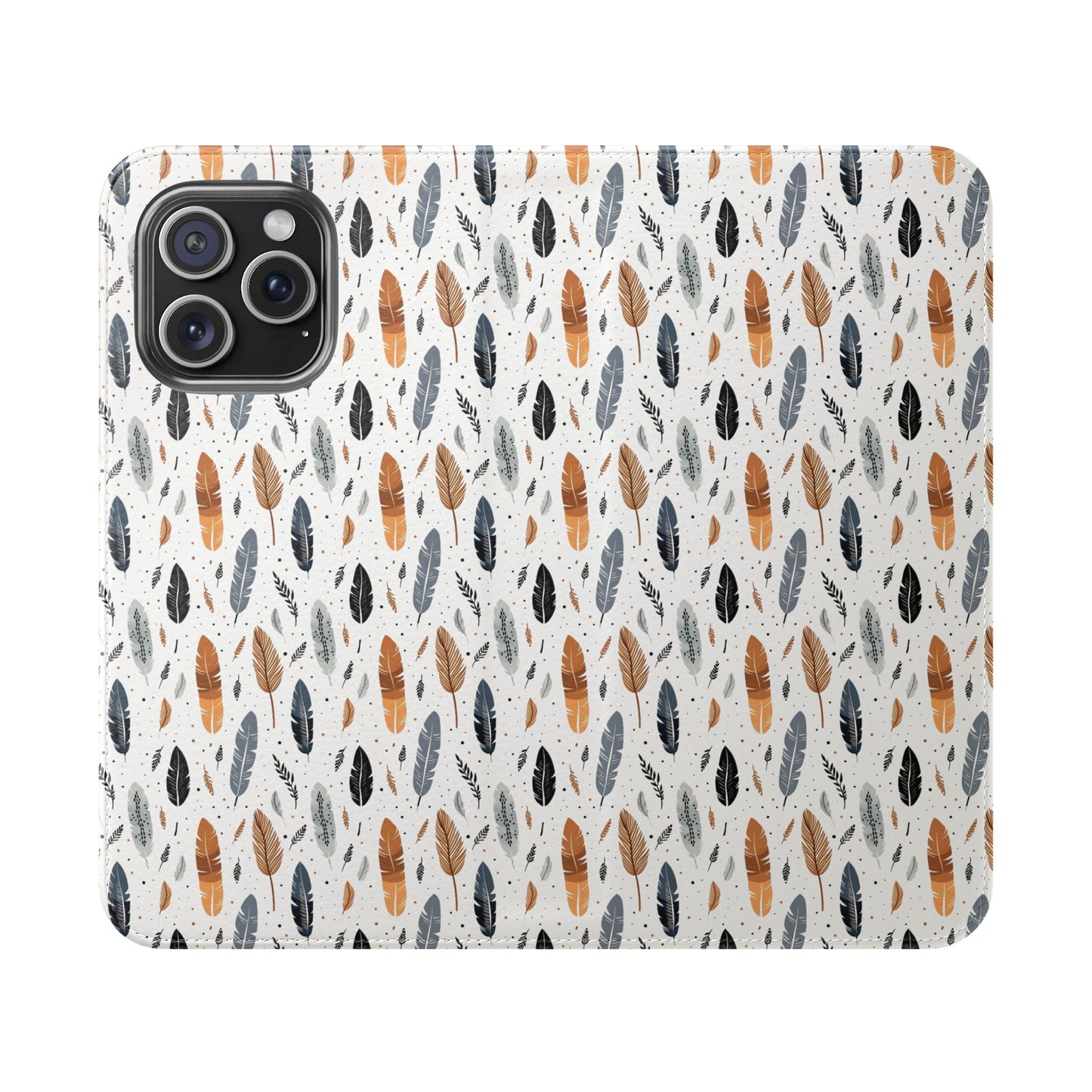 Whispering Feathers iPhone and Samsung Flip Cases