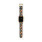 Whimsical Feline Garden Print Watch Band for Apple Watch - Cute Animal Design.