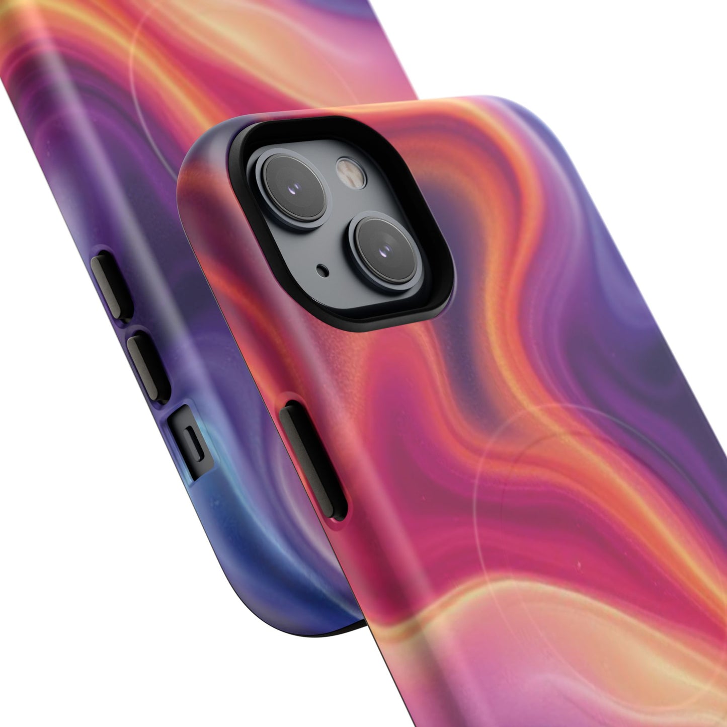 Cosmic Lava Flow Colorful Abstract iPhone Case , Tough Magnetic Protection, Stylish Accessories, Gift for Tech iPhone Lovers, Vibrant Mobile Covers