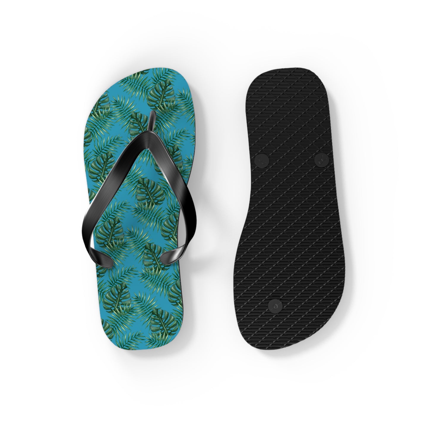 Turquoise Tropical Bliss Flip Flops