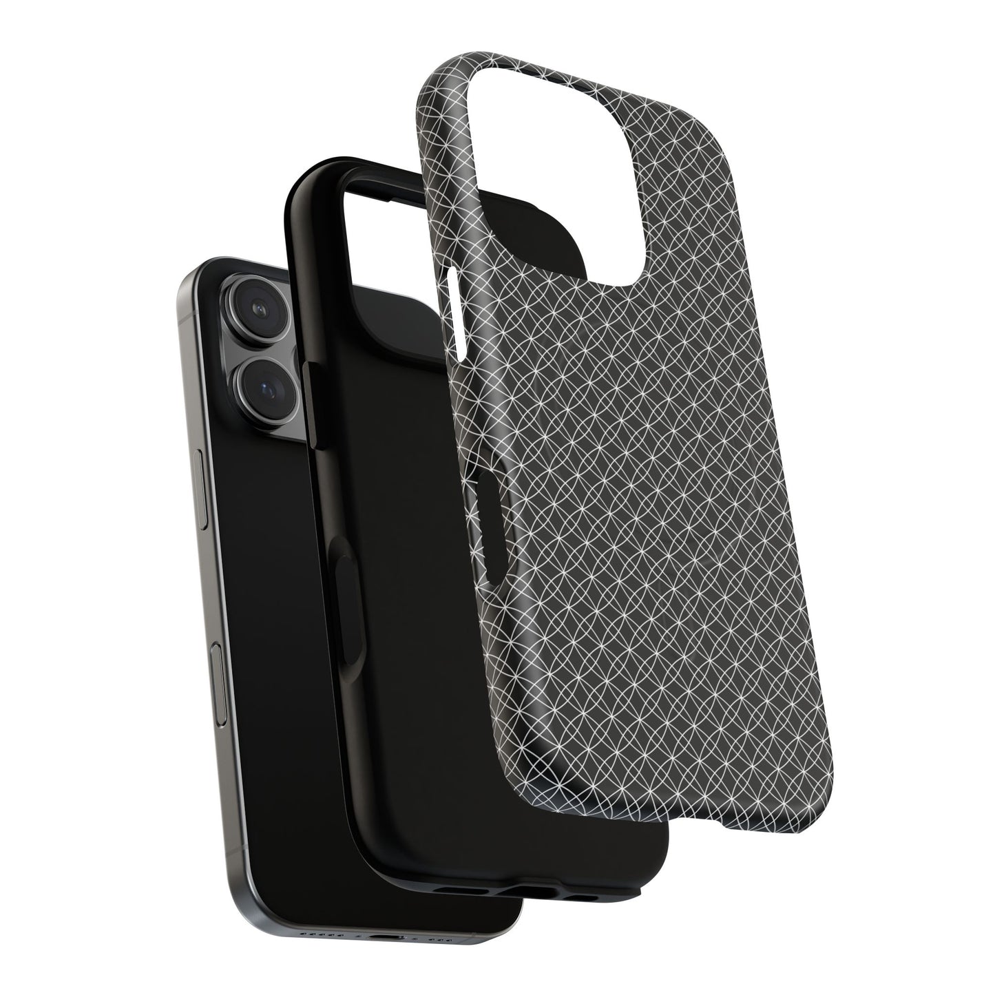 Urban Lattice Tough Magnetic iPhone Case, Stylish Protective Cover, Tech Gift for Him/Her, Durable Everyday Use, Trendy Mobile Accessories