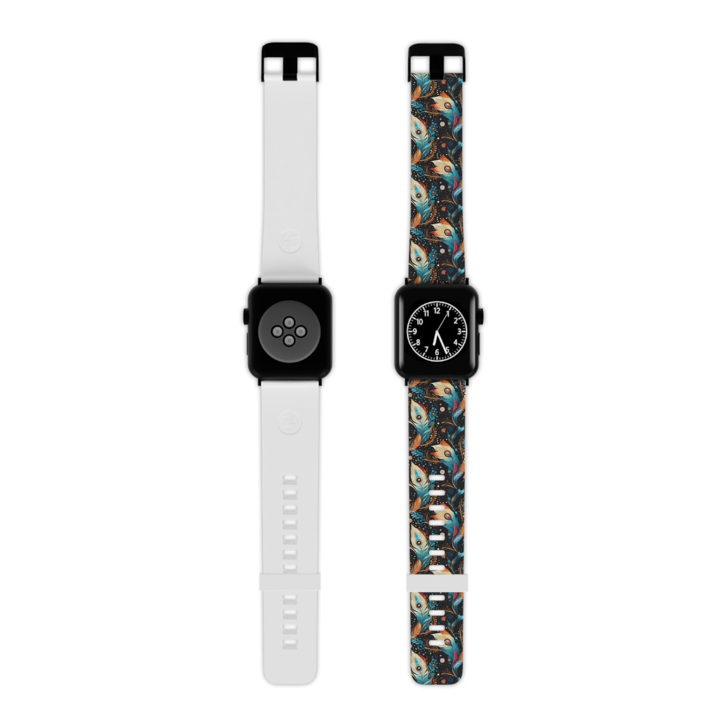 Ethereal Feathers Vibrant Apple Watch Band - Stylish & Comfortable.