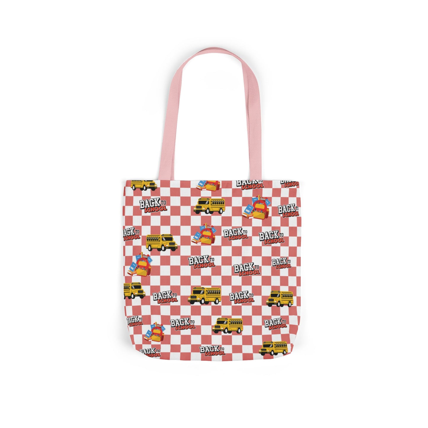 Personalized Red Schoolyard Chic Composition Book Inspired Canvas Tote Bag with Colorful Straps, Cute School Bag, Eco-Friendly Tote, Back to School Shopping Bag, Teacher Gift Idea