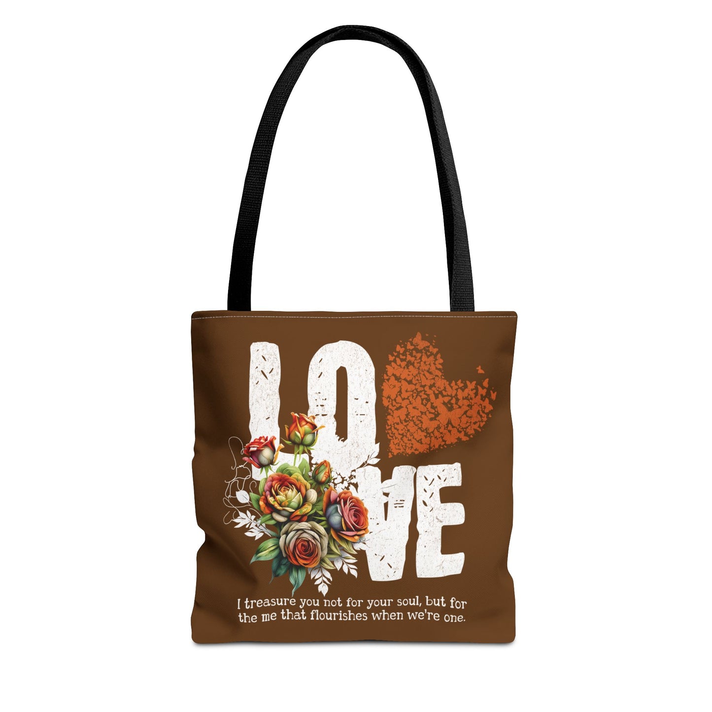 LOVE Always Brown Tote Bag.