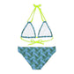 Blue Tropical Bliss Strappy Bikini Set (AOP)