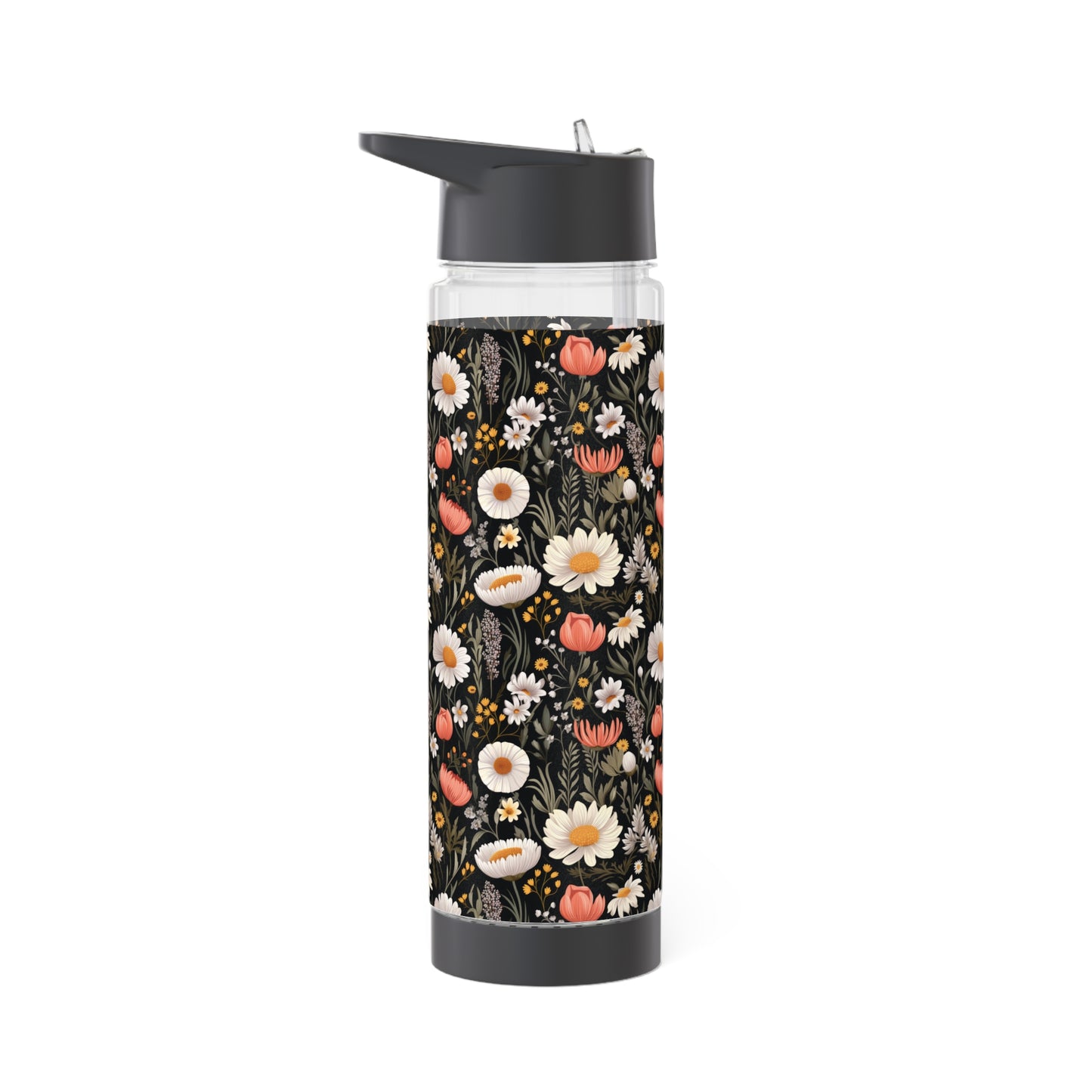 Blossom Elegance: Noir Garden Infuser Water Bottle