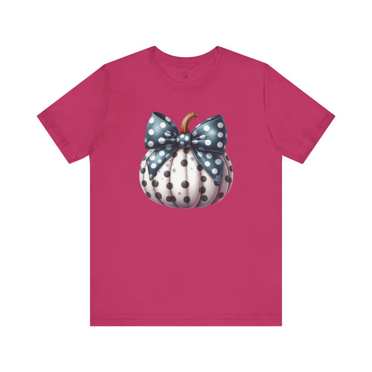 Polka Dot Pumpkin Charm Unisex Jersey Short Sleeve Tee