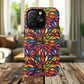Prism Bloom Tough iPhone Magnetic Case, Stained Glass  MagSafe Cases, iPhone Accessory, Floral Design, Unique Gift, iPhone Protection