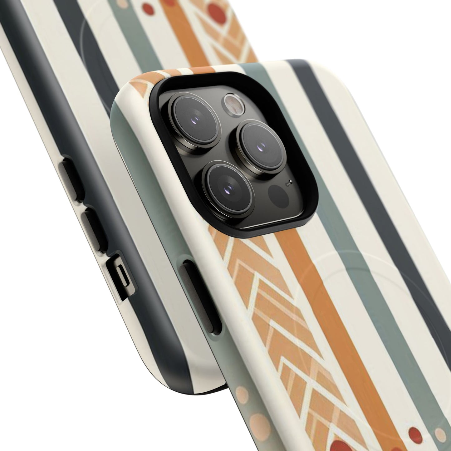 Terracotta Trails Tough Magnetic iPhone Cases for Everyday Use, Floral Patterned Stability Case, Gift for Her, Durable iPhone Accessory.