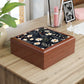 Floral Keepsake Jewelry Box — Dark Botanical Daisies