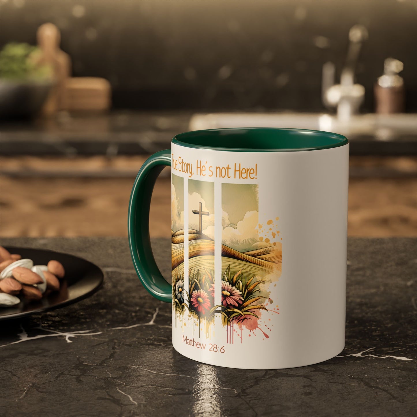 Inspirational Colorful Mug - True Story, He's Not Here! - Perfect for Gifting & Everyday Use
