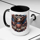 4th of July Eagle Coffee Mug — Patriotic American Flag Accent Mug (11/15oz)