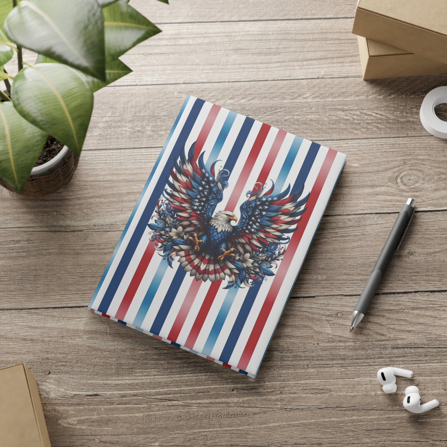 Patriotic Pride Hardcover Notebook with Puffy Covers