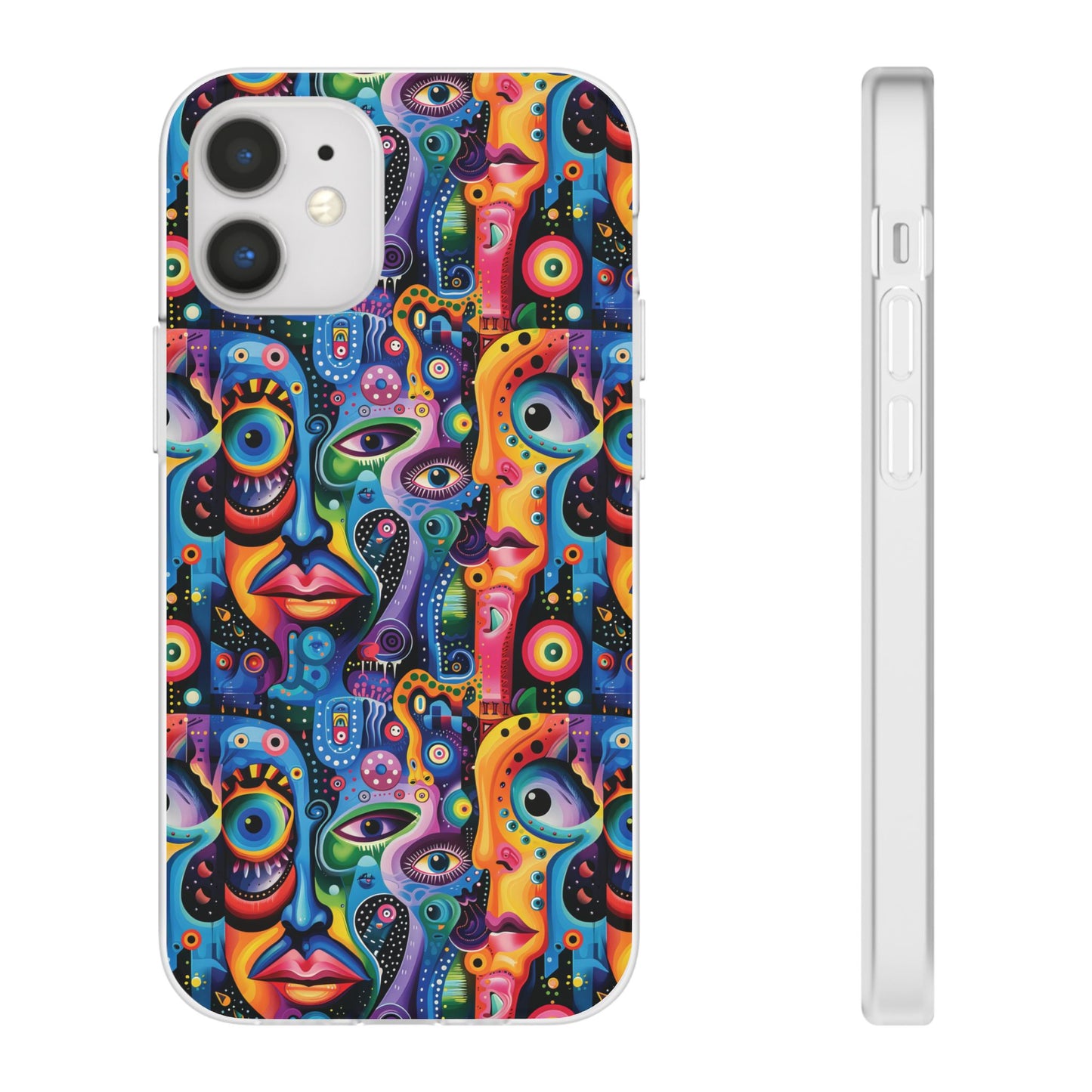 Psychedelic Visions Flexi iPhone and Samsung Case - Colorful Abstract Design.