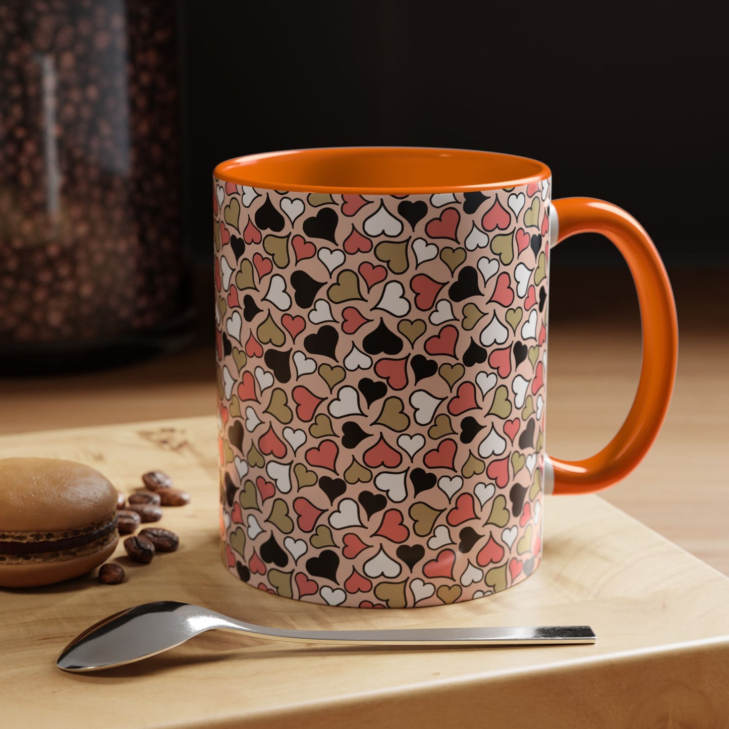 Colorful Heart Pattern Coffee Mug - Perfect Gift for Love & Friendship