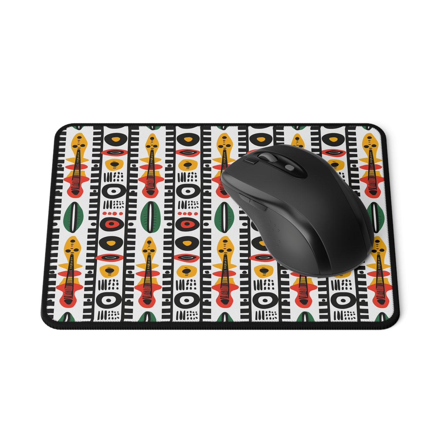 Afrobeat Harmony Vibrant Non-Slip Gaming Mouse Pad with Abstract Design