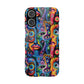 Psychedelic Visions Slim iPhone Case - Vibrant Design for Artistic Souls