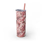 Cherry Blossom Skinny Tumbler with Straw - 20oz Floral Drinkware