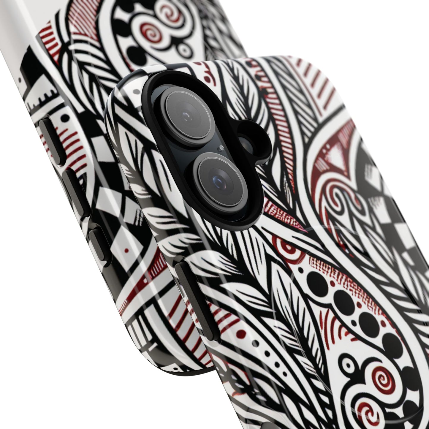 InkWhirl Fusion Stylish Tough Magnetic iPhone Case,  Unique Design, Gift for Him/Her, Trendy Accessory, Artist Collaboration, Durable Protection,Magsafe iPhone case