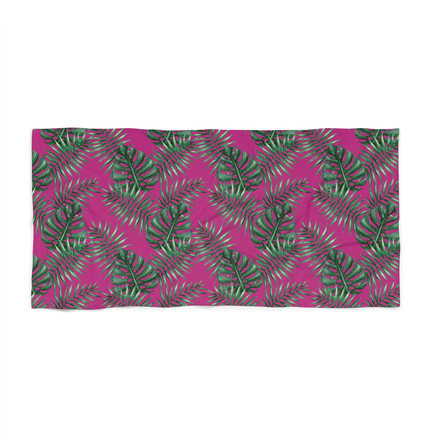 Tropical Bliss Pink Beach Towel
