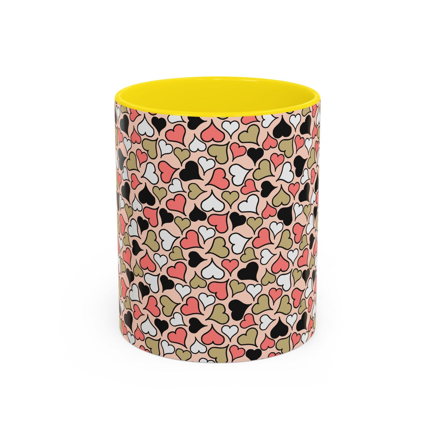 Colorful Heart Pattern Coffee Mug - Perfect Gift for Love & Friendship