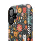 Whimsical Feline Garden Magnetic Tough iPhone Cases