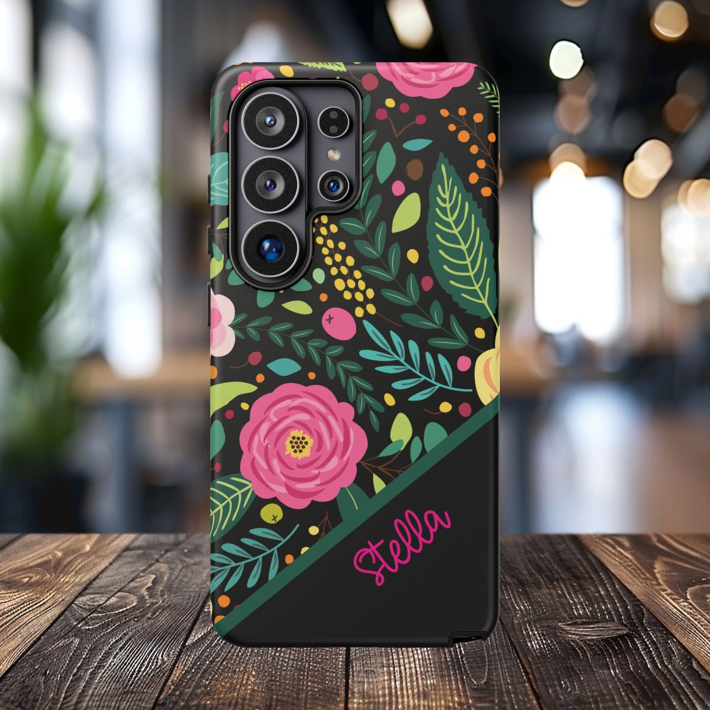 Personalized Floral Fantasy Samsung and Google Pixal Phone Case – Personalized Tough Cases with Colorful Garden Design
