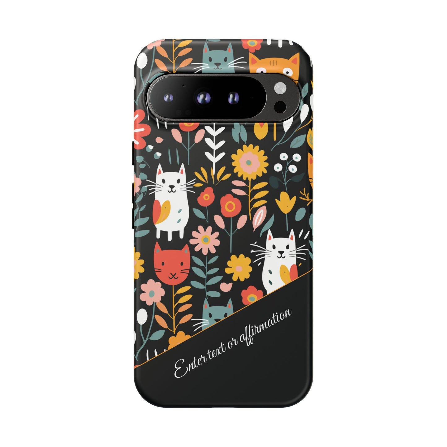 Personalized Whimsical Feline Garden Google and Samsung Tough Cases