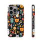 Whimsical Feline Garden iPhone, Samsung or Google Pixel Tough Cases