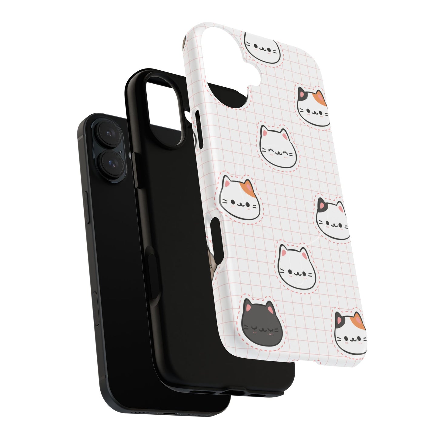 Cute Cat Tough Magnetic Case, iPhone Cover, Cat Lover Gift, Cute Cat Accessories, Pet-Themed iPhone Case