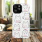 Cute Kawaii Cat Tough Magnetic iPhone Case, Cute Cat Lover Gift, Kawaii iPhone Cover, Tough iPhone Case, Unique Pet Themed Accessory,