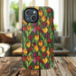 Floral Luminous Whirl Tough Magnetic iPhone Case, Stylish Protection for Everyday Life, Gift for Flower Lovers, Unique iPhone Accessory, Stained Glass iPhone Protection.