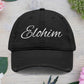 'ELOHIM, GENESIS 1:1'  Distressed Dad Hat with Embroidered, Casual Cap for Fathers, Gifts for Dads, Religious Hat, Vintage Style