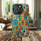 Vibrant Art Magnetic Phone Case, Colorful Protector, Unique iPhone Case, Gift for Artists, Trendy Tech Accessory