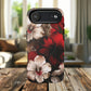 Crimson Noir Tough iPhone Magnetic Cases, Tough iPhone Protector, Stylish Floral Design, Gift for Her, Floral Accessories