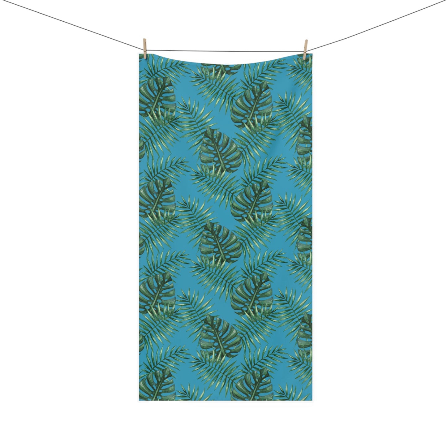 Tropical Bliss Turquoise Mink-Cotton Towel