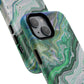 Marbled Tough iPhone Case, Magnetic Protector, Stylish Tech Accessory, Durable iPhone Cover, Unique Gift Idea