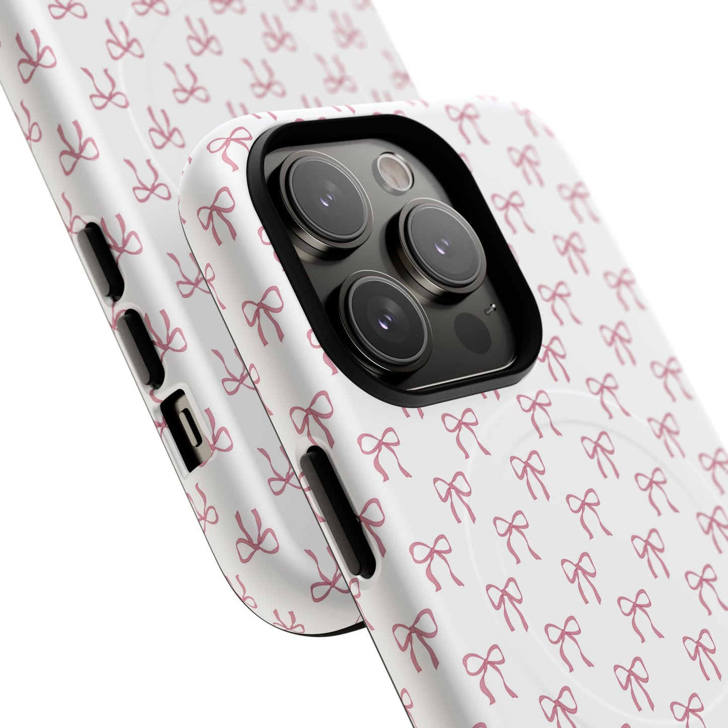 Blush Coquette Bow Bliss Magnetic iPhone Cases, Gift for Her, Cute iPhone Accessories, Fun Personalized Cases, Stylish Tech Gifts, Birthday Present