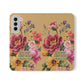 Floral Scripture Flip Case — "Let Your Light Shine" Wallet Phone Cover (Matthew 5:16)