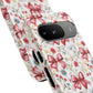 Personalized Rosette Coquette Phone Case - Custom Name/Message 'I Am Stronger Than The Storm' Floral Bow Protective Case