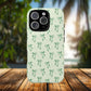 Elegant Ribbon iPhone Case, Stylish Magnetic iPhone Case, Chic iPhone Cover, Green Bow Design, Gift for Her, Everyday Essential, Coquette iPhone Case